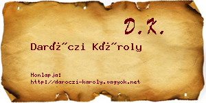Daróczi Károly névjegykártya